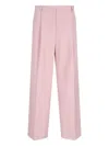 Dries Van Noten Wide-leg Trousers In Pink Wool In Pink