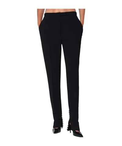 DRIES VAN NOTEN TROUSERS WITH SLITS AND BUTTONS