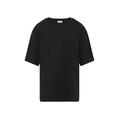 Dries Van Noten Casual Crew Neck Embroidered T-shirt In Black