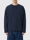 Dries Van Noten Long Sleeve Crew Neck Cotton T-shirt In Blue