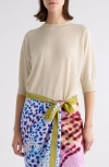 Dries Van Noten Tuan Merino Wool Sweater In Ecru