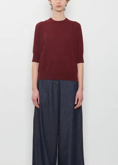 Dries Van Noten Tuan Merino Wool Sweater In Wine