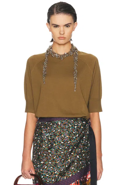 Dries Van Noten Tuan Sweater In Khaki