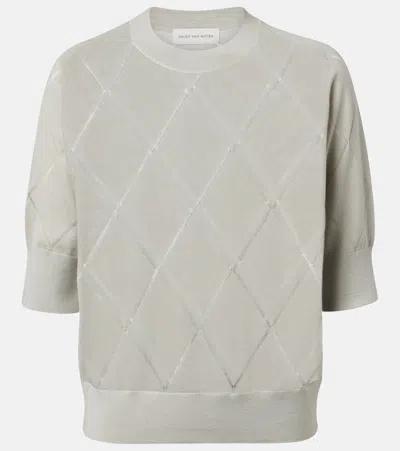 Dries Van Noten Tuan Wool Sweater In Gray