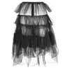 Dries Van Noten Tulle Midi Tiered Skirt In Black Polyester In Black
