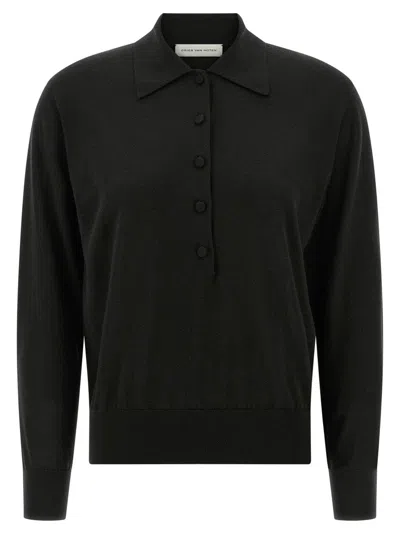 Dries Van Noten Tuno' Polo Shirt In Black