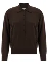 Dries Van Noten 09040-tuno 2700 Knit Polo Knitwear Brown In Brown