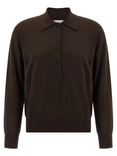 Dries Van Noten 'tuno' Polo Shirt In Brown