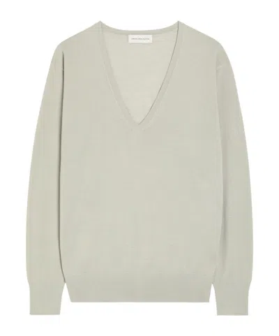 Dries Van Noten Tuomas Merino Wool Jumper In White