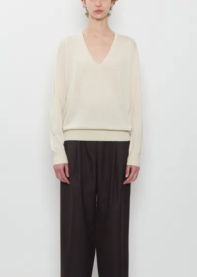 Dries Van Noten Tuomas Merino Wool Sweater In Ecru 5