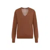 Dries Van Noten Tuomas Pullover In Fine Merino Wool In Brown