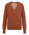 Dries Van Noten Tuomas Pullover In Fine Merino Wool In Brown