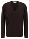 Dries Van Noten Brown Fine Merino Wool Loose-fit Sweater In Brown