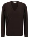 Dries Van Noten Brown Fine Merino Wool Loose-fit Sweater In Brown