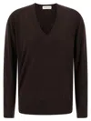 Dries Van Noten Brown Fine Merino Wool Loose-fit Sweater In Brown