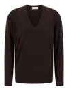 Dries Van Noten Brown Fine Merino Wool Loose-fit Sweater In Brown