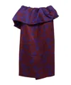 Dries Van Noten Santi Archive Floral Jacquard Satin Peplum Skirt In Multicolor