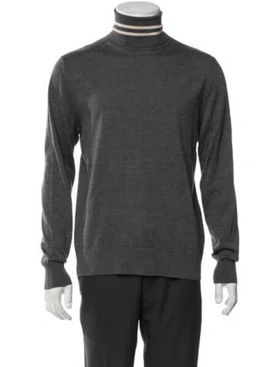 Pre-owned Dries Van Noten Turtleneck Long Sleeve Pullover In Gray