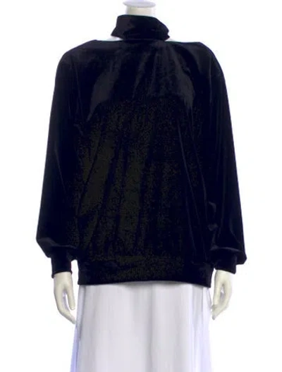 Pre-owned Dries Van Noten Turtleneck Long Sleeve Sweatshirt In Blue