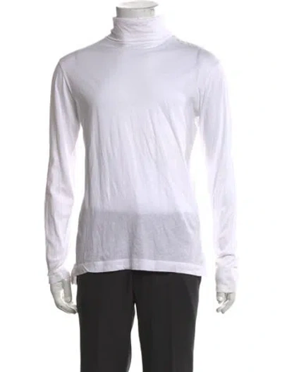 Pre-owned Dries Van Noten Turtleneck Long Sleeve T-shirt In White