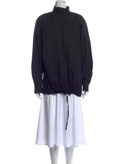 Pre-owned Dries Van Noten Turtleneck Long Sleeve Tunic In Black