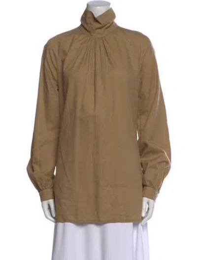 Pre-owned Dries Van Noten Turtleneck Long Sleeve Tunic In Neutral