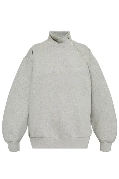 Dries Van Noten Turtleneck Loose-fit Sweatshirt In Grey
