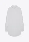 Shop Dries Van Noten Turtleneck Oversized Shirt In White