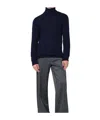 Dries Van Noten Ribbed Knit Turtleneck Sweater With Long Sleeves In Black