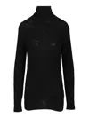 Dries Van Noten Turtleneck Sweater Knitwear Black In Black