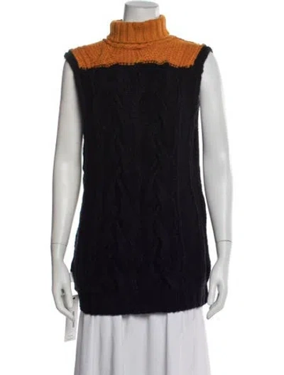 Pre-owned Dries Van Noten Turtleneck Sweater In Black