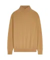 Dries Van Noten Roll-neck Cashmere Jumper In Nude