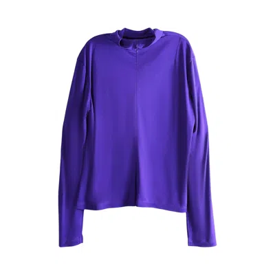 Pre-owned Dries Van Noten Turtleneck Top 'purple' | Women's Size M