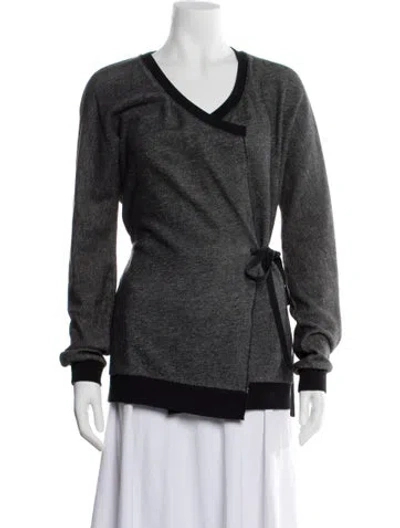 Pre-owned Dries Van Noten Tweed Pattern Jacket In Gray