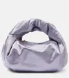 Dries Van Noten Twist Satin Tote Bag In Lilac