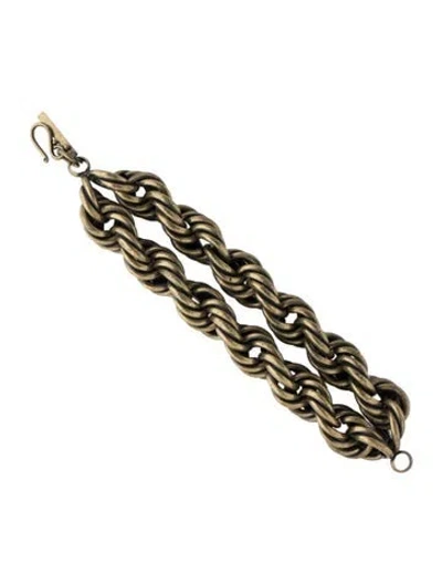 Pre-owned Dries Van Noten Twisted Rope Link Bracelet, 6.5" In Multicolor