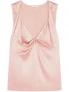 Dries Van Noten Silk Twisted Top In Pink