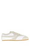 Dries Van Noten Leather Sneakers With Suede Inserts Shoes In White