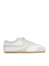 Dries Van Noten Leather Sneakers Low Profile Suede Panels Rubber Sole In Multi