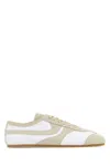 Dries Van Noten Leather Sneakers Low Profile Suede Panels Rubber Sole In Multi