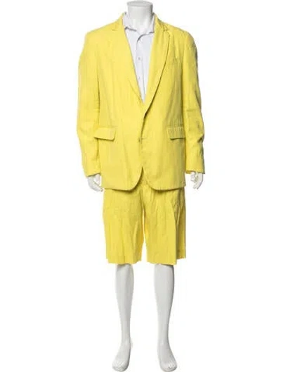 Pre-owned Dries Van Noten Two-piece Suit In Yellow
