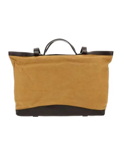 Dries Van Noten Two-toned Shopper Bag In Brown