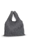 Dries Van Noten Marche Small Fringed Tote Bag In Gray