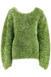 Dries Van Noten Uto  Metallic Fabric Pul In Green