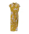 Dries Van Noten V-neck Dress In Brown