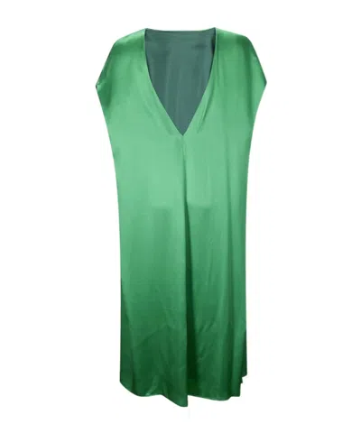 Dries Van Noten V-neck Dress In Green
