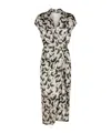Dries Van Noten Dilian Printed Midi Dress In Nude