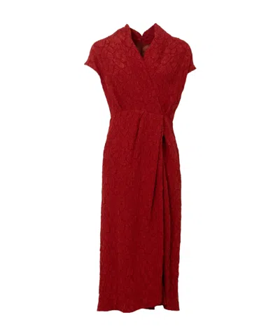 Dries Van Noten V-neck Dress In Red