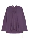 Dries Van Noten V-neck Long-sleeve Tee In Purple