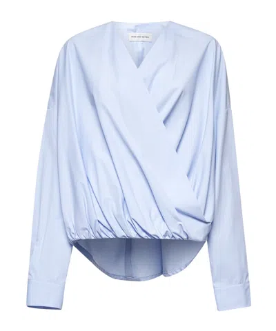 DRIES VAN NOTEN DRIES VAN NOTEN V-NECK POPLIN TOP